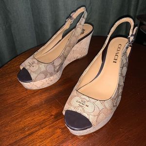 Coach wedges size 7